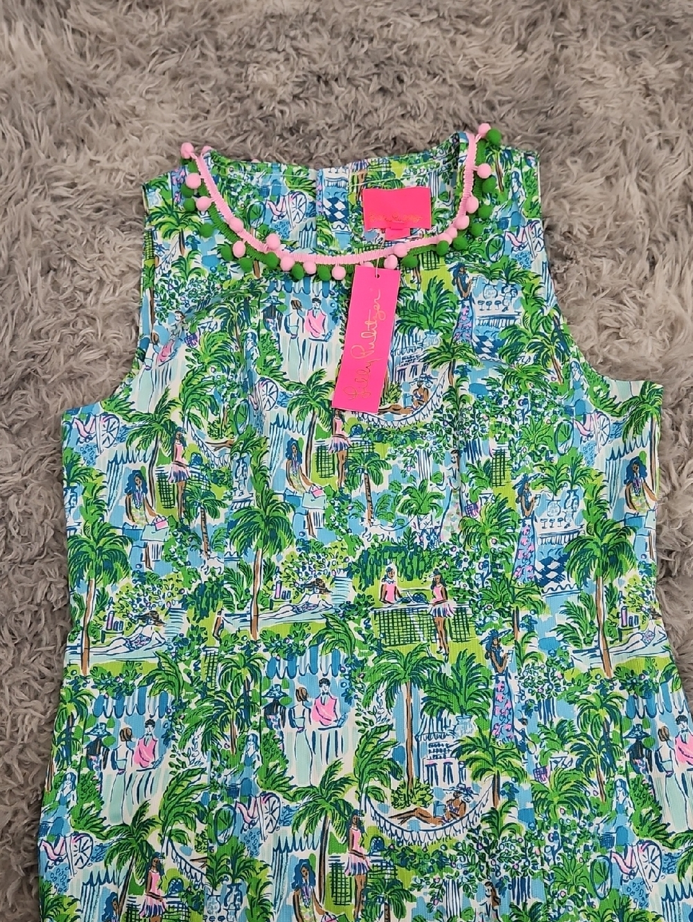 Lilly Pulitzer Womens Tropical Tank Dress in Green, Blue & Pink. NWT as Well - Picture 2 of 9